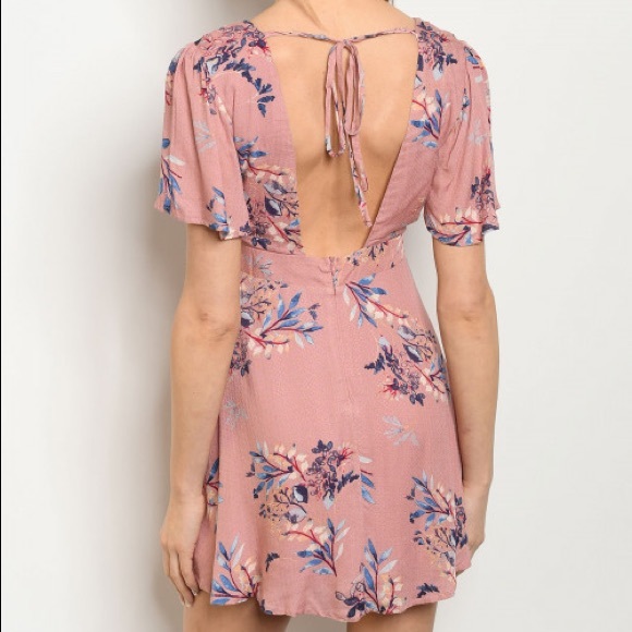 💕 Spring Rose Floral Mini Dress - Picture 3 of 6